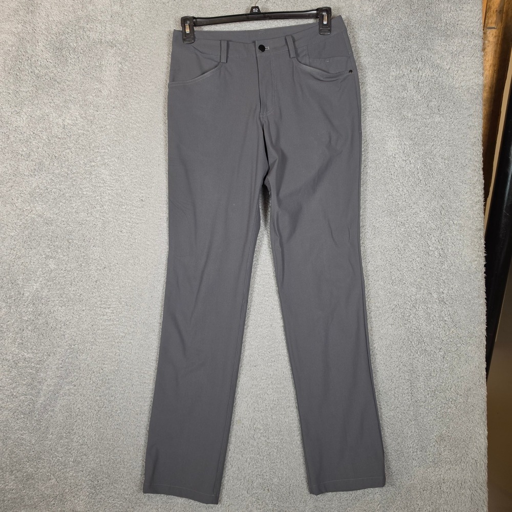 Lululemon‎ ABC Pant Men 32 Gray Excellent Straight Leg Tech Performance